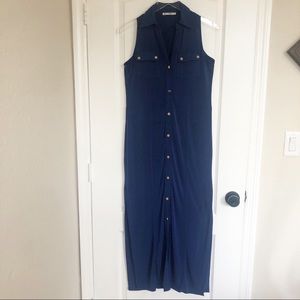 GRIFFLIN PARIS Maxi Blue / Gola Dress Size S